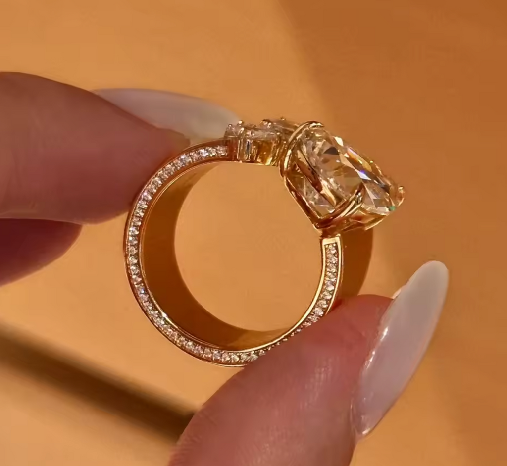 Double Droplet Zircon Cocktail Ring