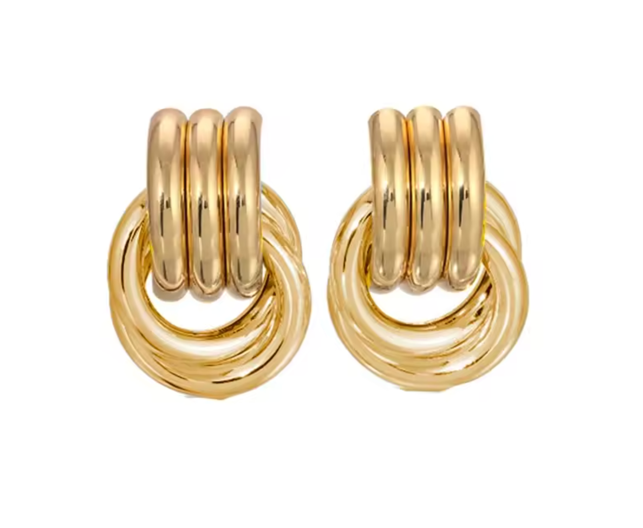 Multilayer Twist Knot Earrings